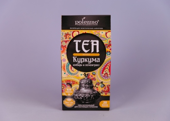 Чай куркума, имбирь и лемонграсс ''Polezzno'', 40 г