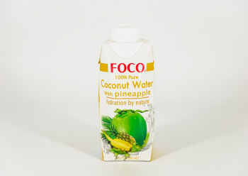 Кокосовая вода ''С ананасом'' ''FOCO'', 330 мл