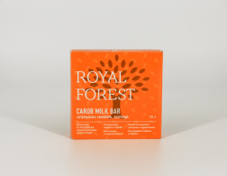 Шоколад carob milk bar апельсин,имбирь,корица ''ROYAL FOREST'' 75 г